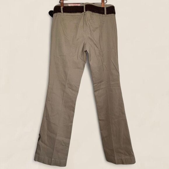 Vintage Y2K low rise khaki bootcut pants + braided brown belt | medium - Picture 3 of 7